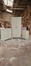 HANDMADE FURNITURE 3 PIECE BEDROM SET IN IVORY (NOT FLATPACKED)
