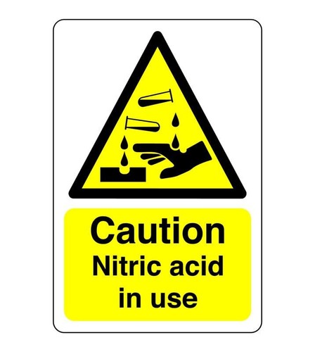 Caution nitric acid use - acid, in