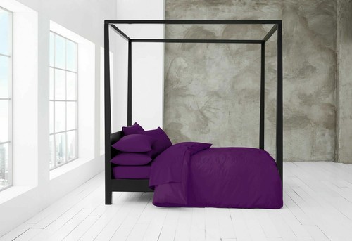 Printed purple duvet - ,
