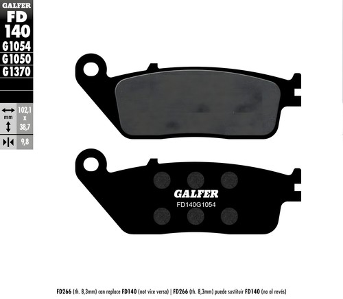 Brake pads galfer fd140g1054 - pads,