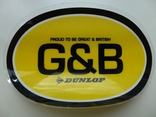 GREAT & BRITISH  DUNLOP TYRES MOTORSPORT OFFICIAL CAR STICKER