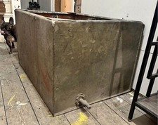 Vintage galvanised water tank - galvanised,