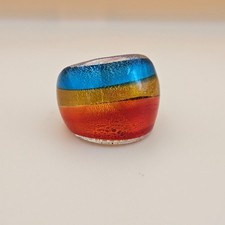 Murano Glass Ring Rainbow Band