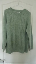 LADIES WARM GREEN KNITTED LONG