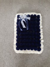 baby pom pom  blanket Navy/