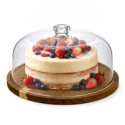 Inch cake stand with dome - stand,