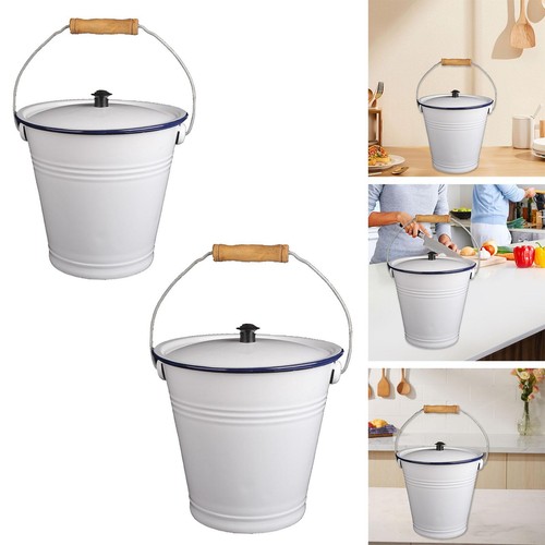 Enamel coated metal bucket - enamel,