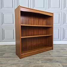 Vintage Teak Bookcase – Mid Century Open Shelving Unit – Retro Display Shelves