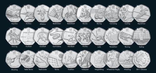 50p fifty pence - pence, olympic