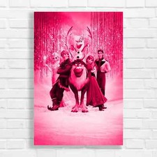 Frozen Enchanted Winter Pink Canvas Print Large Picture Wall Art