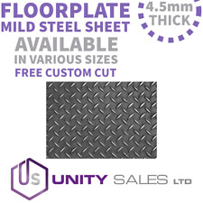 4.5mm MILD STEEL FLOOR CHEQUER PLATE - VARIOUS SIZES AVAILABLE - FREE CUSTOM CUT
