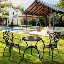 Garden Bistro Set 2 Chairs &