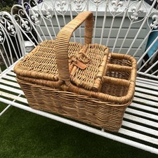 Large Harrods Picnic Hamper Wicker Basket