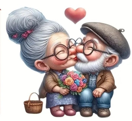 Old couple love car vinyl - in,