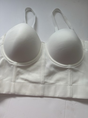 White longline bustier bra 42d - bustier,