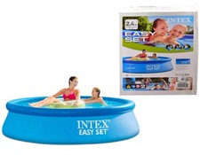 Intex 8ft Paddling Pool Easy Set Family Swimming Garden Summer Water Fun Pools
