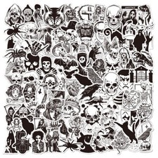 100Pcs Black White Gothic