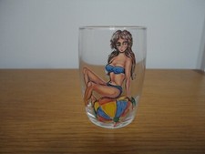 Vintage Collectable Nude Lady Drinking Glass