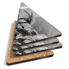 4x Triangle Coasters - BW -