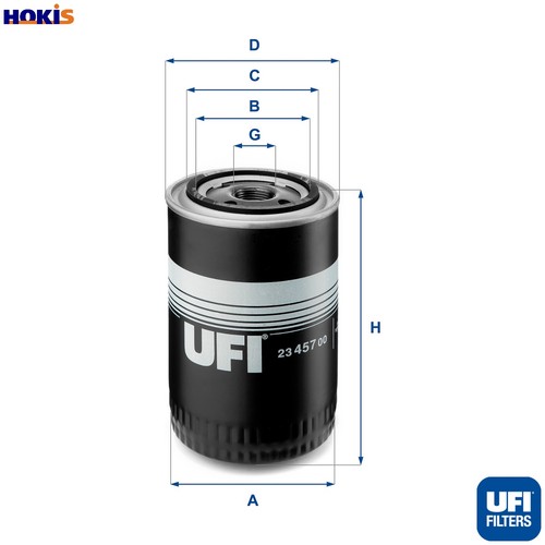 Oil filter 457 for - filter, 23.457.00