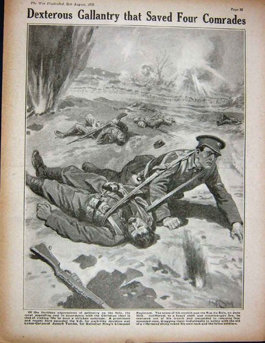 Original old antique print - old,