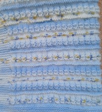 Newborn Baby Boy Hand Knitted Blanket