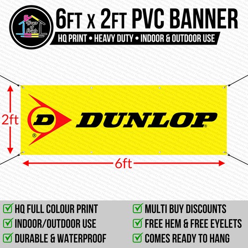 Dunlop tyres vinyl pvc banner - vinyl,