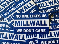 25 x Millwall Stickers Bushwackers New Den - Flag Scarf Shirt Badge