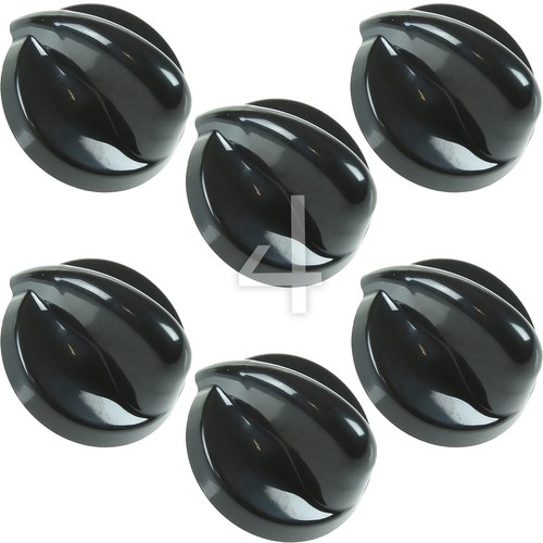 Black oven knob hob - black,