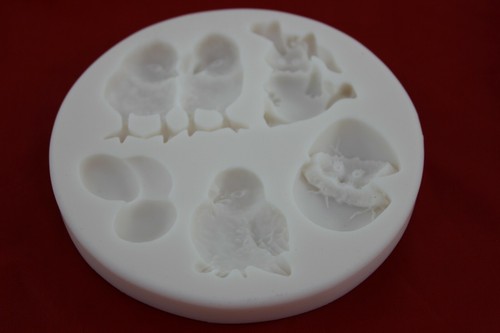 Silicone easter mould robin - silicone,