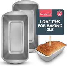 Loaf Tin, 2lb Stainless Steel Bread Tin for Baking Set of 2, Rectangular-Metal