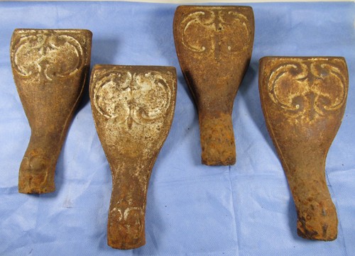 Ornate cast iron - iron, wood