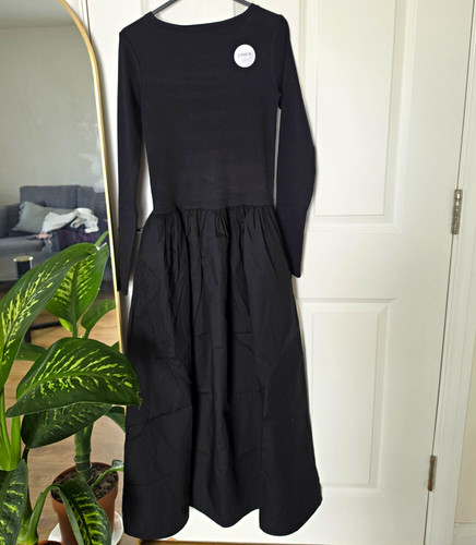 Next black cotton midi - black,