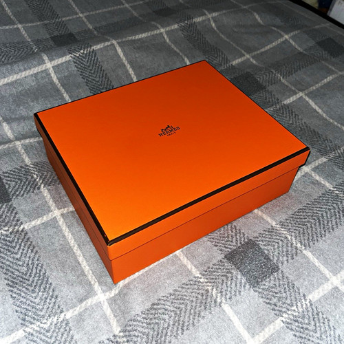 Hermès orange cardboard gift - hermès,