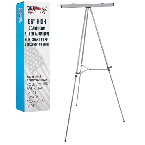 Silver aluminum flipchart - silver,