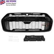 Gloss Grill For Ford Transit MK8 2019-2024 Raptor Style Front Grille w/Letters