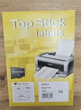 Top Stick Labels A4 / 210×297mm, 16 Labels/ Sheet