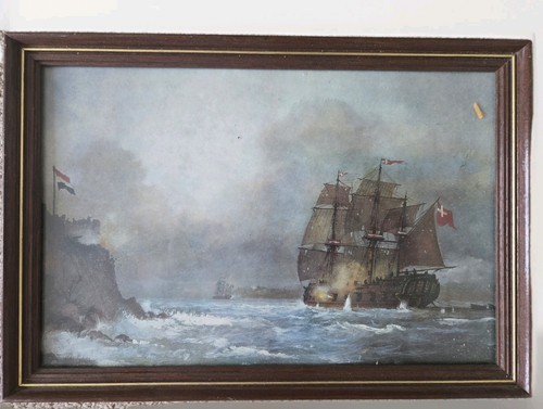 Vintage framed maritime naval - framed,