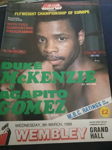Vintage boxing programme - vintage,