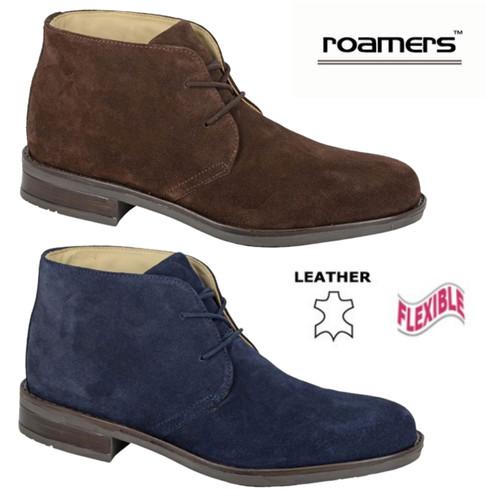Mens leather desert boots - mens,