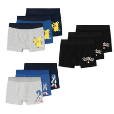 Boys Boxer shorts 3 pack/ Choose from   Pokémon or Sonic Free Postage