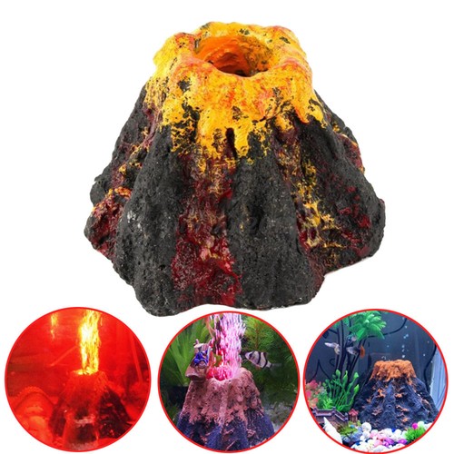 Aquarium volcano shape resin - volcano,