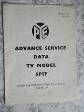 PYE Advance Service Data TV Model SP17  -  1958