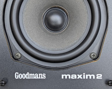 Goodmans maxim 2 two British hi-fi bookshelf loudspeakers speakers black