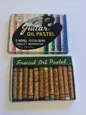 Vintage Oil Pastels 12 Colours Made In Japan Art Drawing