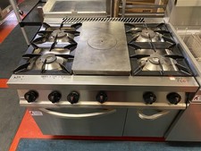 Fagor 4 Burner with Solid Top Middle  Bulls Eye Natural Gas Oven Range Cooker