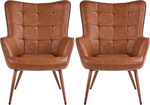 Faux leather wingback - 2x,