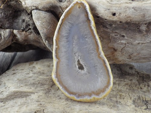 Agate slice pendant - agate,