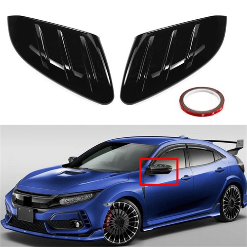 Pair glossy black side wing - glossy,
