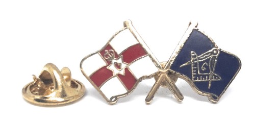 Ulster flag masonic lapel pin - ulster,